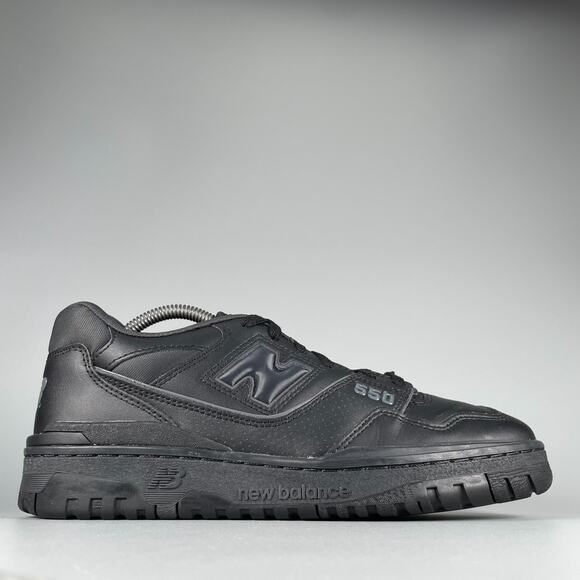 New Balance 550 Men\'s Size 10 D Black Leather Casual Sneakers Athletic Shoes EUC main image 8